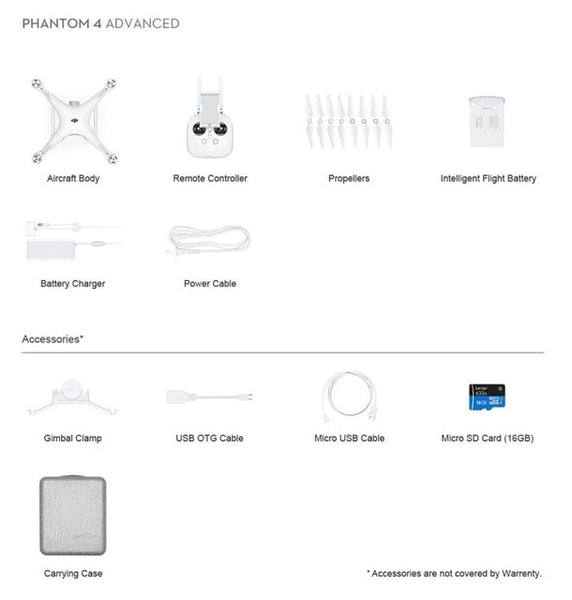 DJI Phantom 4 Advanced Drone Quadrocopte All-New Camera 1-inch 20MP Sensor, 30-min Flight Time, Forward Obstacle Avoidance